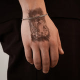 Bracelet cubain argent 3mm pour homme porté