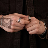 Bracelet cubain argent 3mm pour homme porté