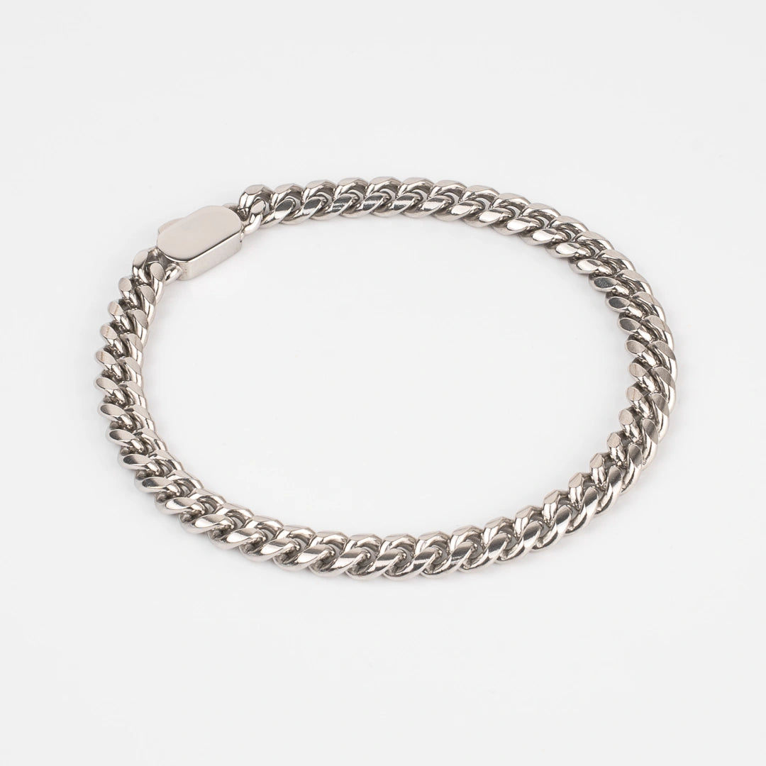 Bracelet cubain argent 6mm pour homme