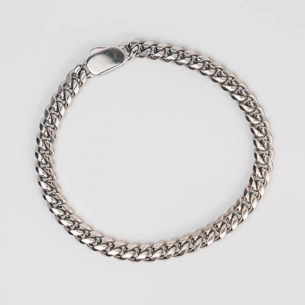 Bracelet cubain argent 6mm pour homme