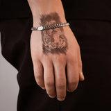 Bracelet cubain argent 6mm pour homme porté