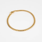 Bracelet cubain or 3mm pour homme