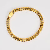 Bracelet cubain or 6mm pour homme