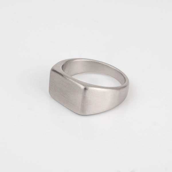 Chevalière rectangulaire argent pour homme