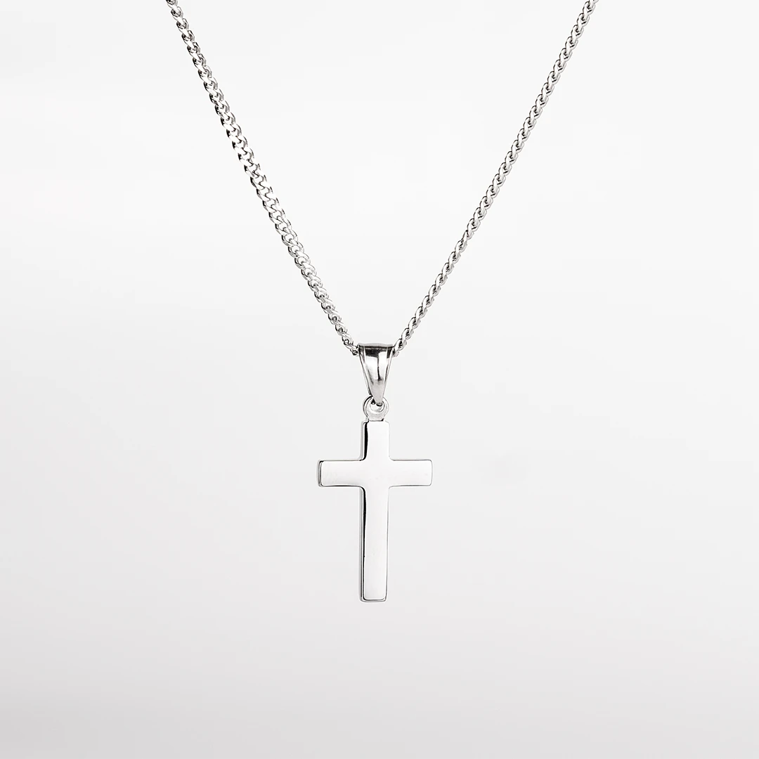 Collier croix (argent) pour homme