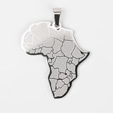 Pendentif Afrique argent pour homme