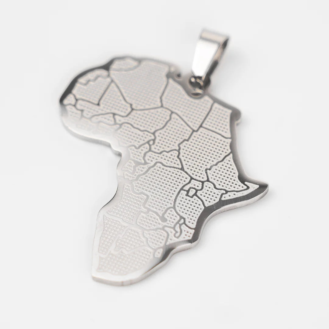 Pendentif Afrique argent pour homme