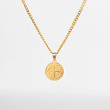 Pendentif boussole or pour homme