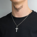 Pendentif croix argent pour homme