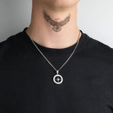 Pendentif étoile du nord argent pour homme
