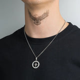 Pendentif étoile du nord argent pour homme