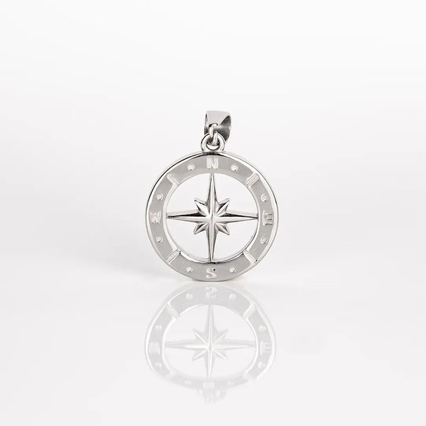 Pendentif étoile du nord argent pour homme