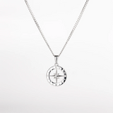 Pendentif étoile du nord argent pour homme
