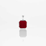 Pendentif jaspe rouge en argent 925 pour homme