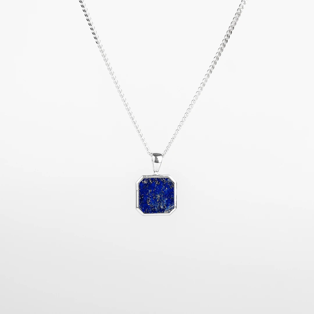 pendentif lapis lazuli pour homme en argent 925