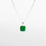 pendentif malachite pour homme en argent 925