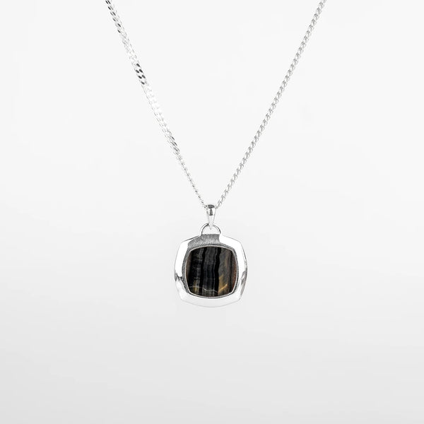 pendentif oeil de faucon pour homme en argent 925