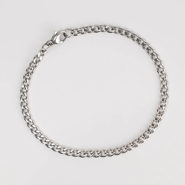 Bracelet cubain argent 3mm pour homme