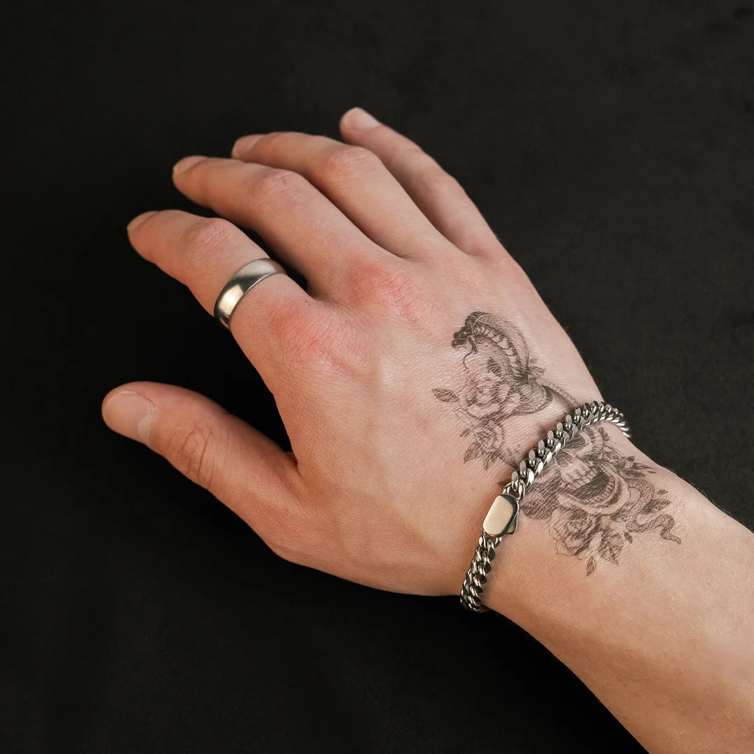Bracelet En Argent Sterling - Poids 32.06 Grammes - Modèle Simple - Occasion Bon État