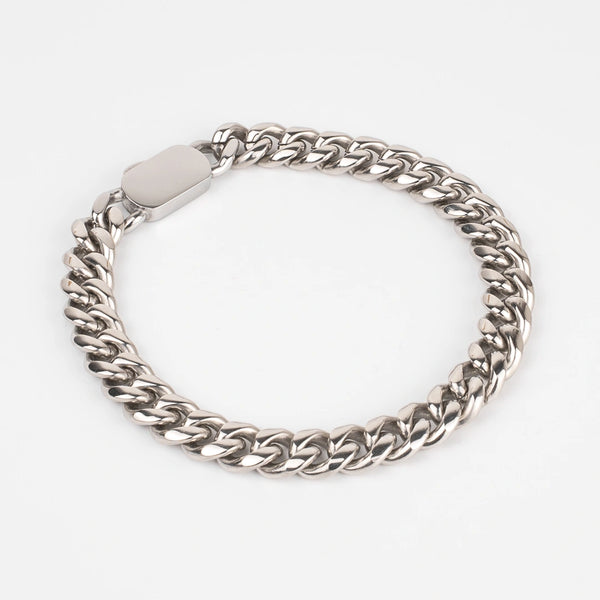 Bracelet cubain argent 8mm pour homme
