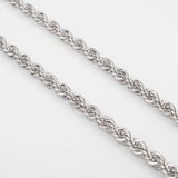 Chaîne corde argent pour homme