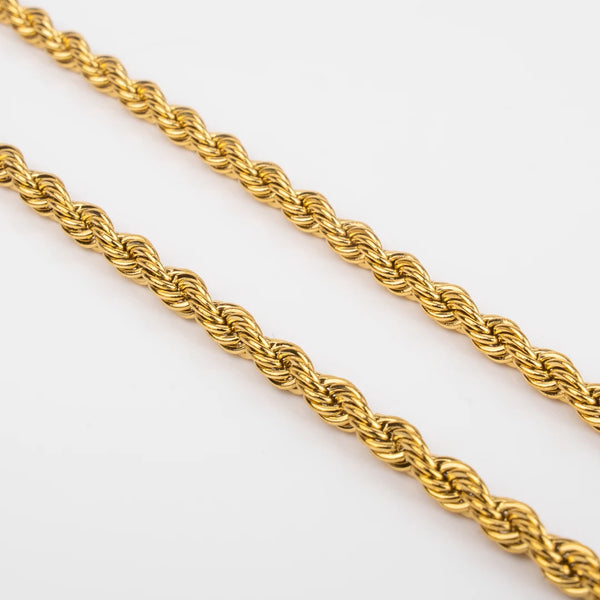 Chaîne corde or pour homme