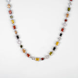 Collier de pierres précieuses argent pour homme