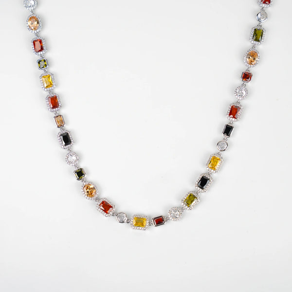 Collier de pierres précieuses argent pour homme