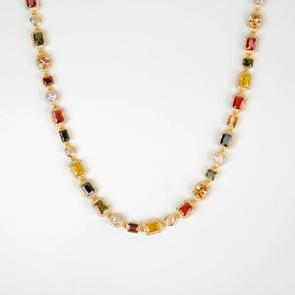 Collier de pierres précieuses or pour homme
