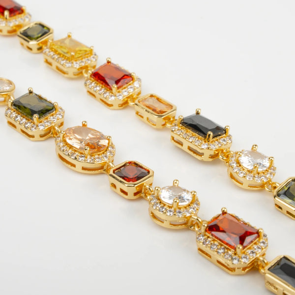 Collier de pierres précieuses or pour homme