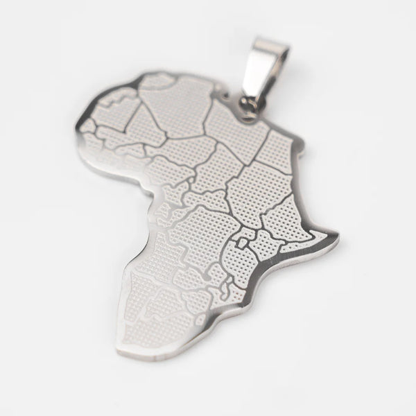 Pendentif Afrique argent pour homme