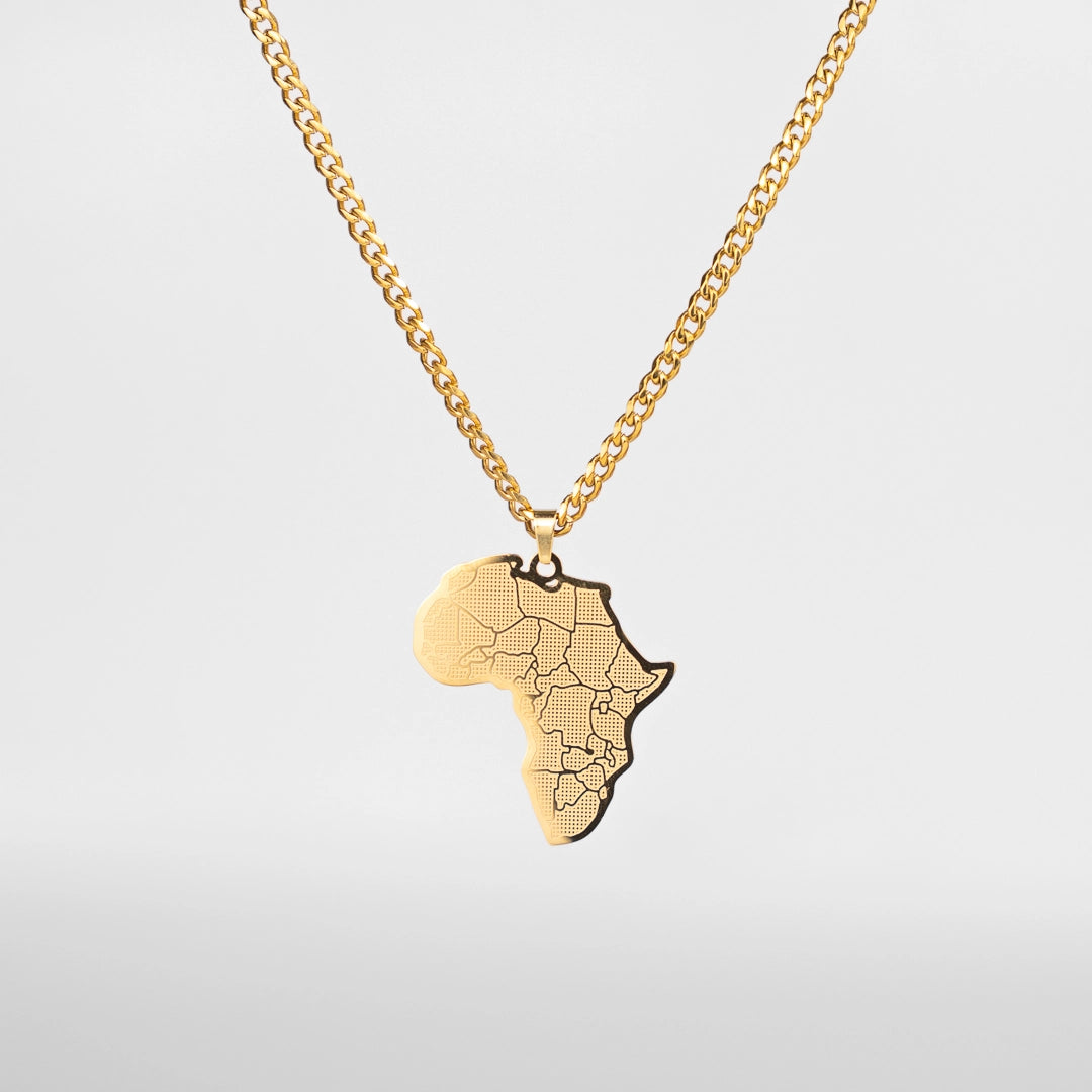 Pendentif Afrique or pour homme