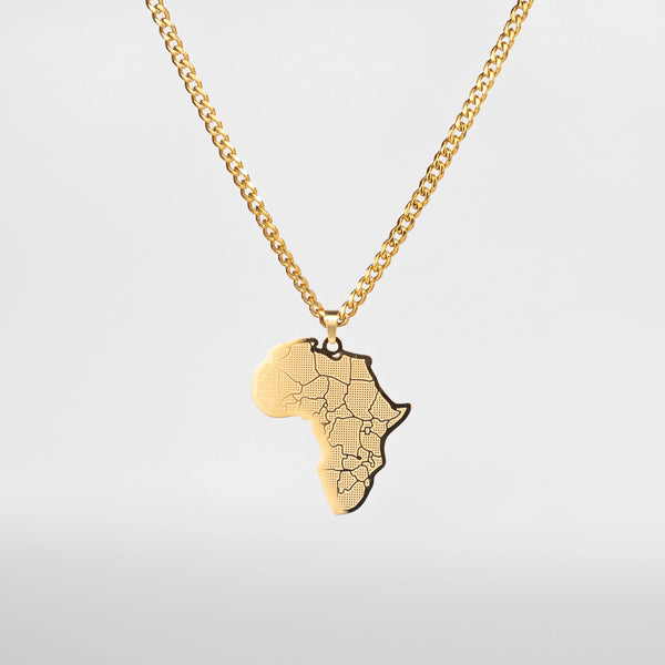 Pendentif Afrique or pour homme