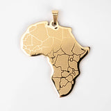 Pendentif Afrique or pour homme