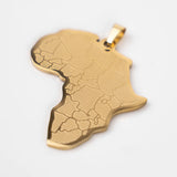 Pendentif Afrique or pour homme