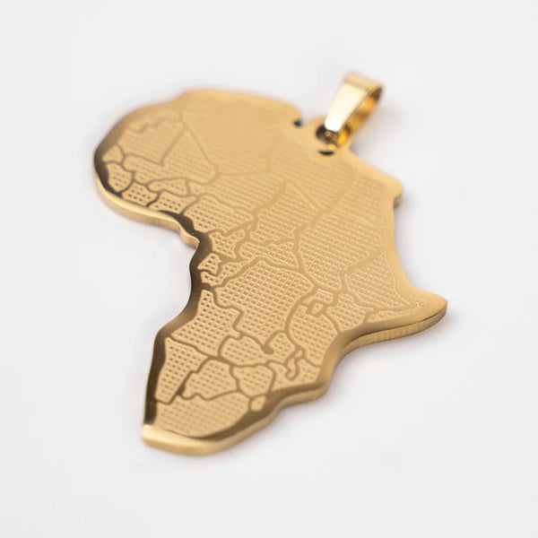 Pendentif Afrique or pour homme