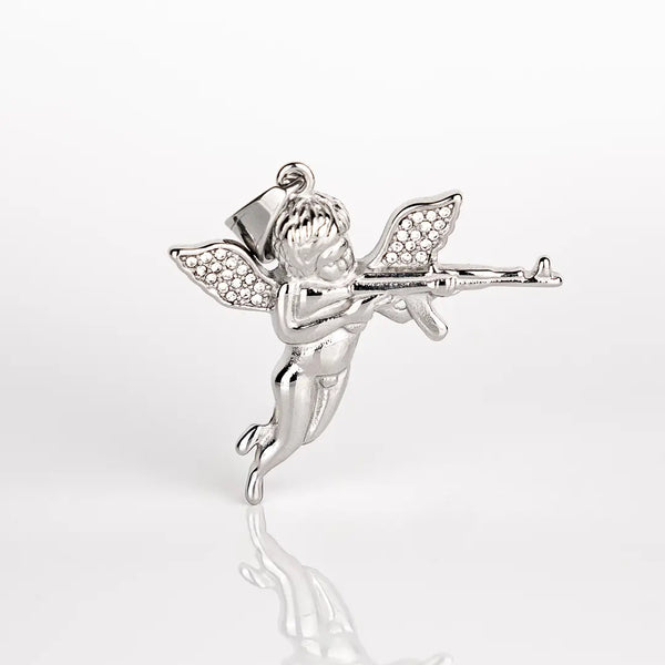 Pendentif cupidon argent pour homme