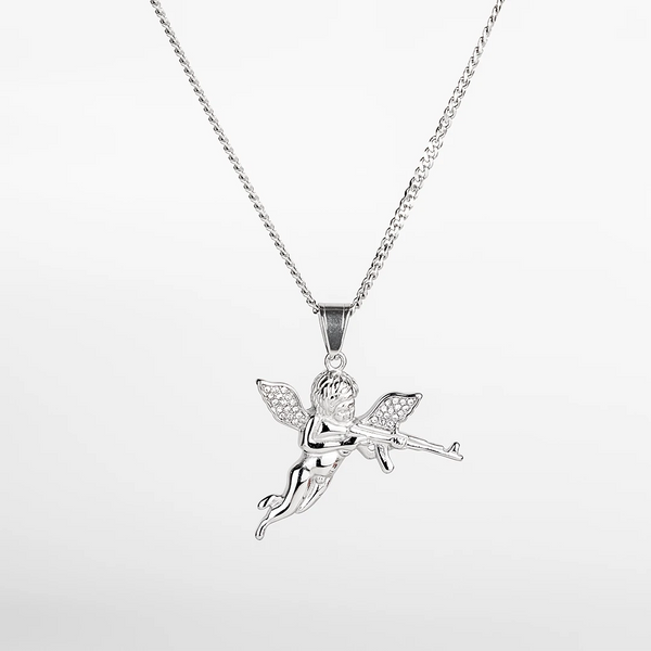 Pendentif cupidon argent pour homme