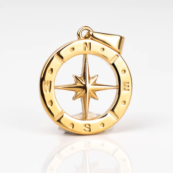 Pendentif étoile du nord or pour homme