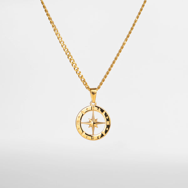 Pendentif étoile du nord or pour homme