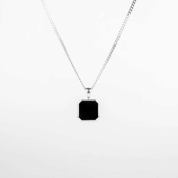 pendentif onyx pour homme en argent 925