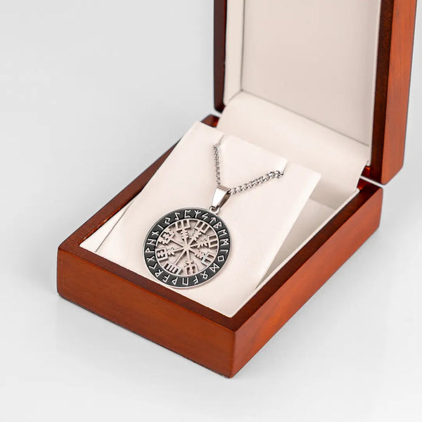 Pendentif zodiaque pour homme dans un écrin en bois