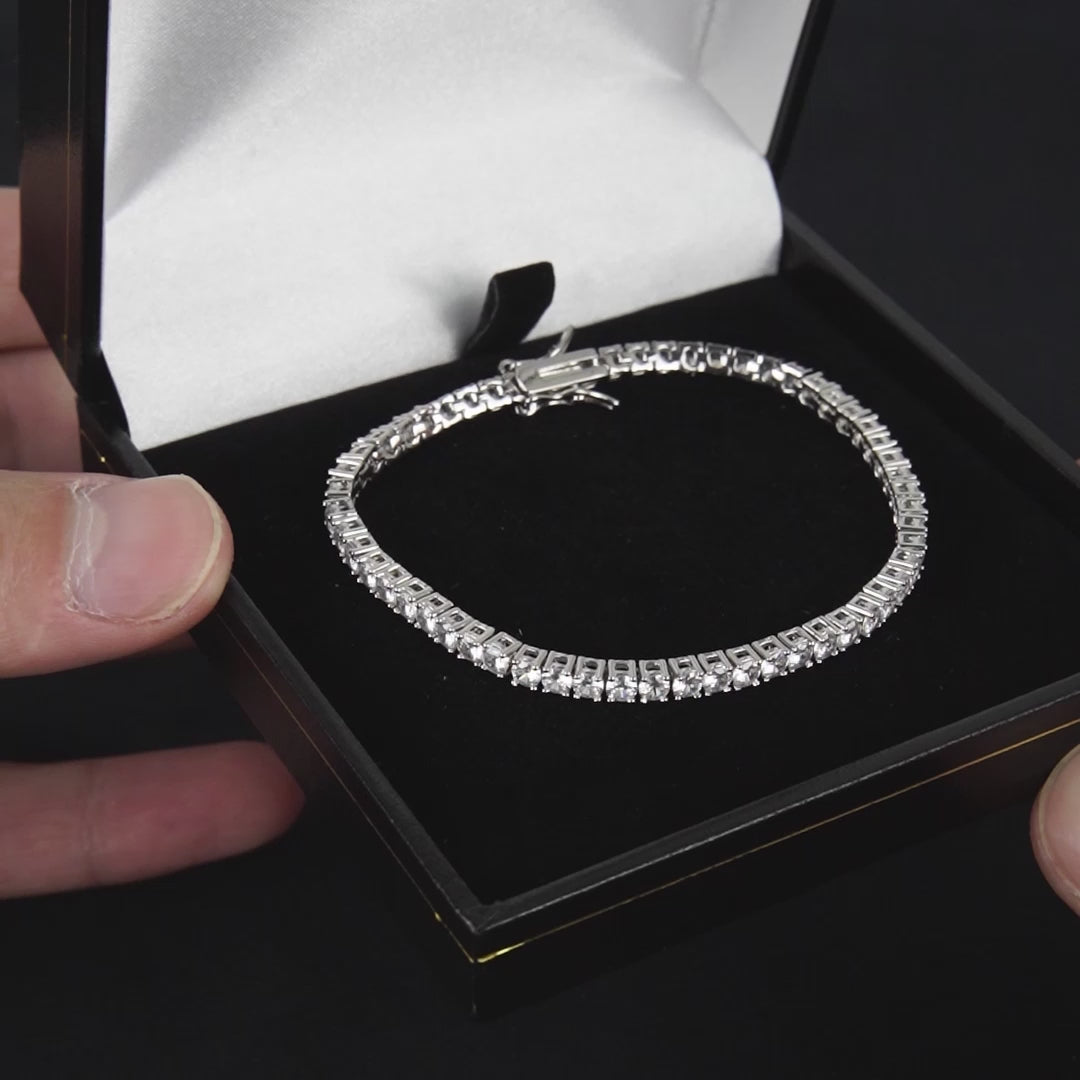 Vidéo produit d'un bijoux homme bracelet tennis argent