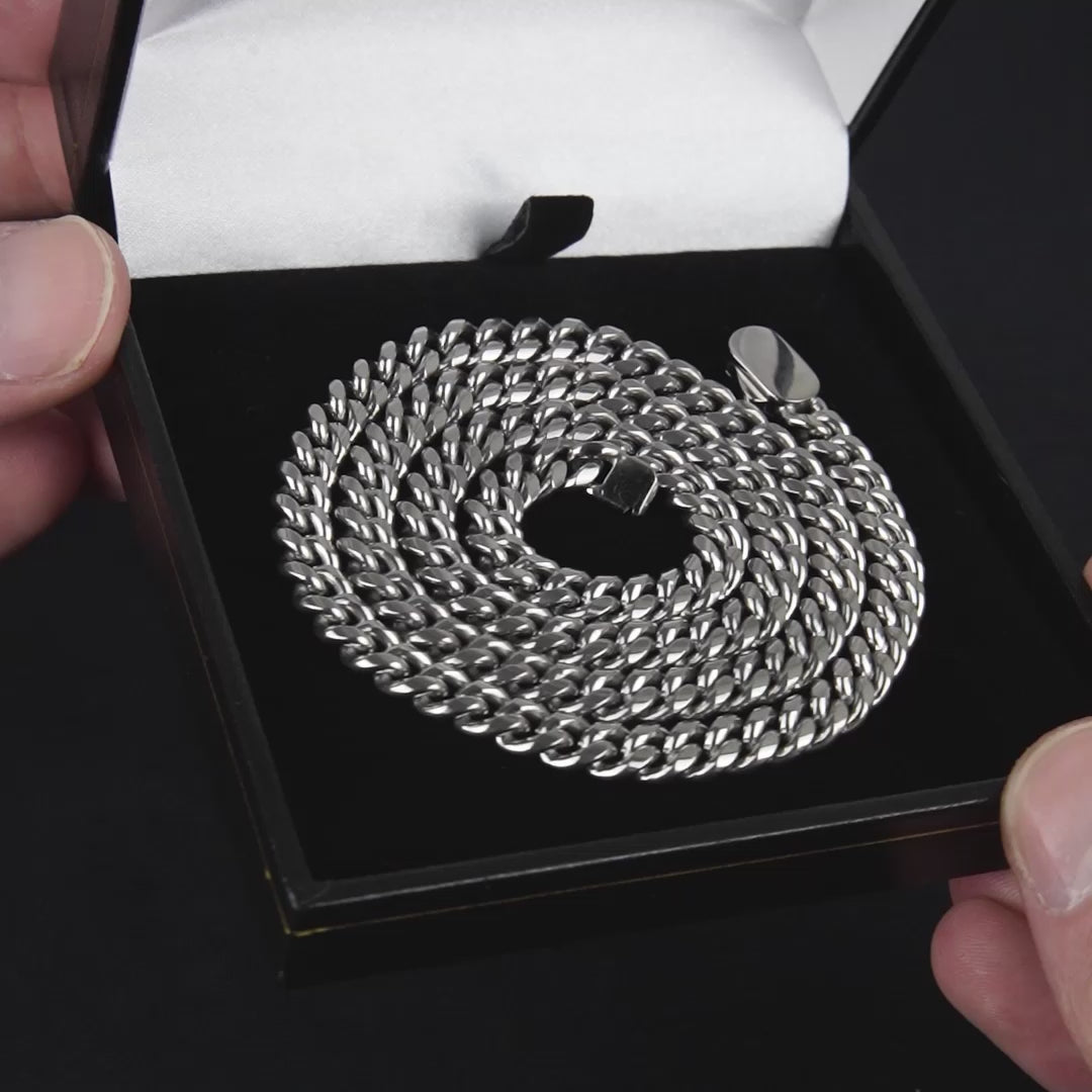 Vidéo produit d'un bijoux homme chaîne cubaine argent 6mm